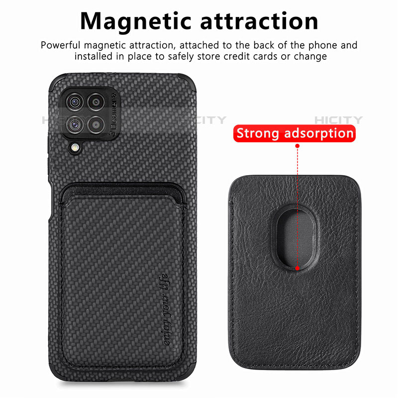 Custodia Silicone Ultra Sottile Morbida Cover con Magnetico S02D per Samsung Galaxy M62 4G