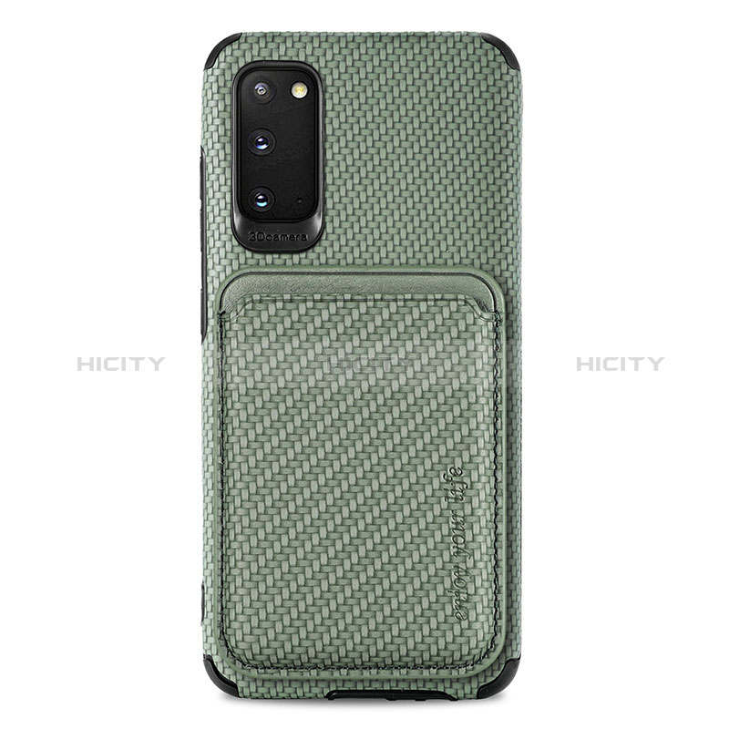 Custodia Silicone Ultra Sottile Morbida Cover con Magnetico S02D per Samsung Galaxy S20 5G Verde