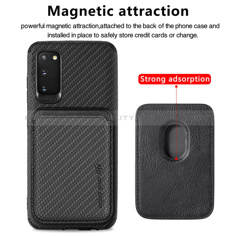 Custodia Silicone Ultra Sottile Morbida Cover con Magnetico S02D per Samsung Galaxy S20