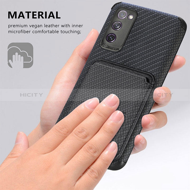 Custodia Silicone Ultra Sottile Morbida Cover con Magnetico S02D per Samsung Galaxy S20 FE 4G