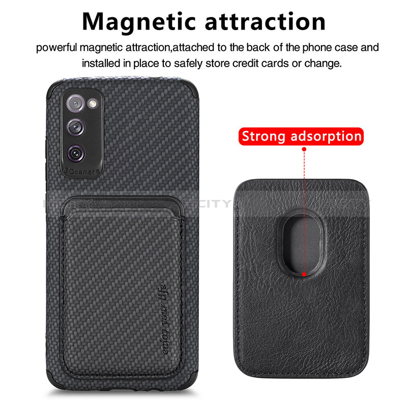 Custodia Silicone Ultra Sottile Morbida Cover con Magnetico S02D per Samsung Galaxy S20 FE 5G