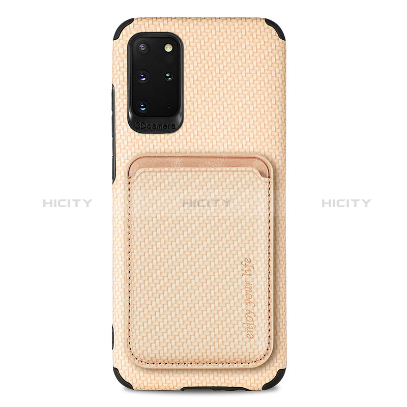 Custodia Silicone Ultra Sottile Morbida Cover con Magnetico S02D per Samsung Galaxy S20 Plus 5G Oro