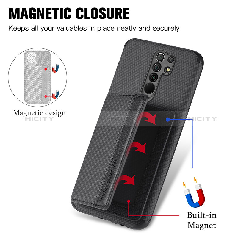 Custodia Silicone Ultra Sottile Morbida Cover con Magnetico S02D per Xiaomi Poco M2