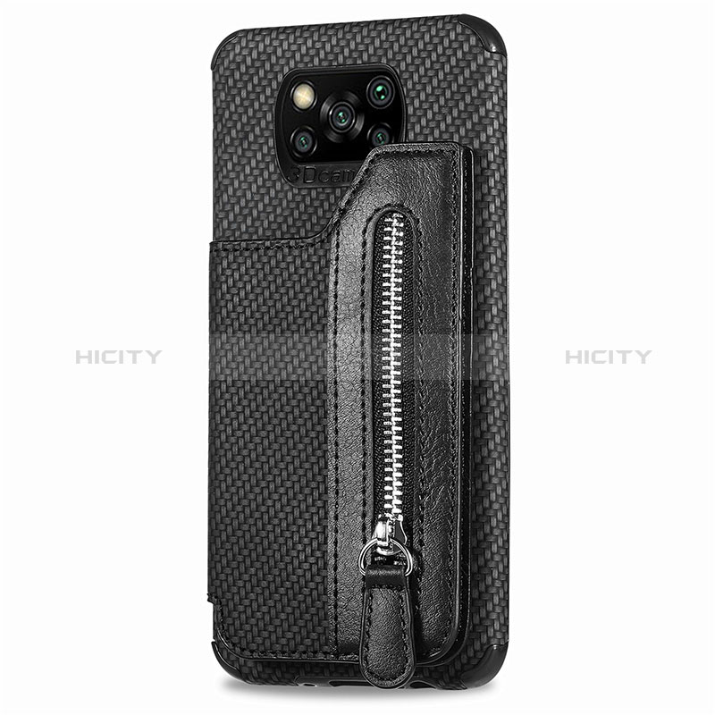 Custodia Silicone Ultra Sottile Morbida Cover con Magnetico S02D per Xiaomi Poco X3 Nero