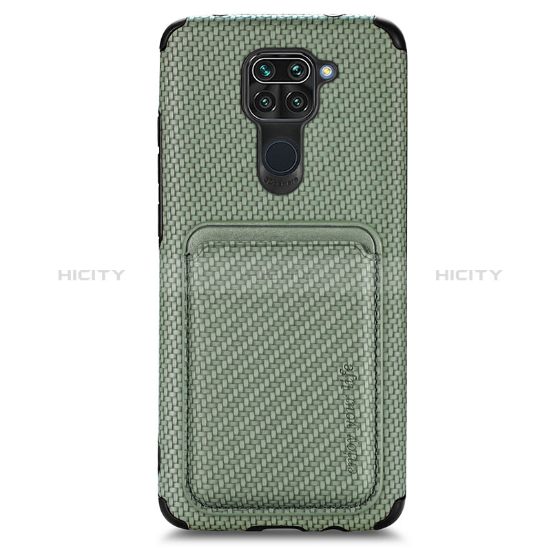 Custodia Silicone Ultra Sottile Morbida Cover con Magnetico S02D per Xiaomi Redmi 10X 4G Verde