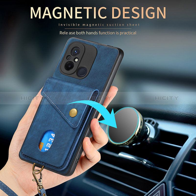 Custodia Silicone Ultra Sottile Morbida Cover con Magnetico S02D per Xiaomi Redmi 12C 4G