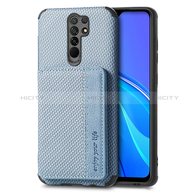 Custodia Silicone Ultra Sottile Morbida Cover con Magnetico S02D per Xiaomi Redmi 9 Prime India