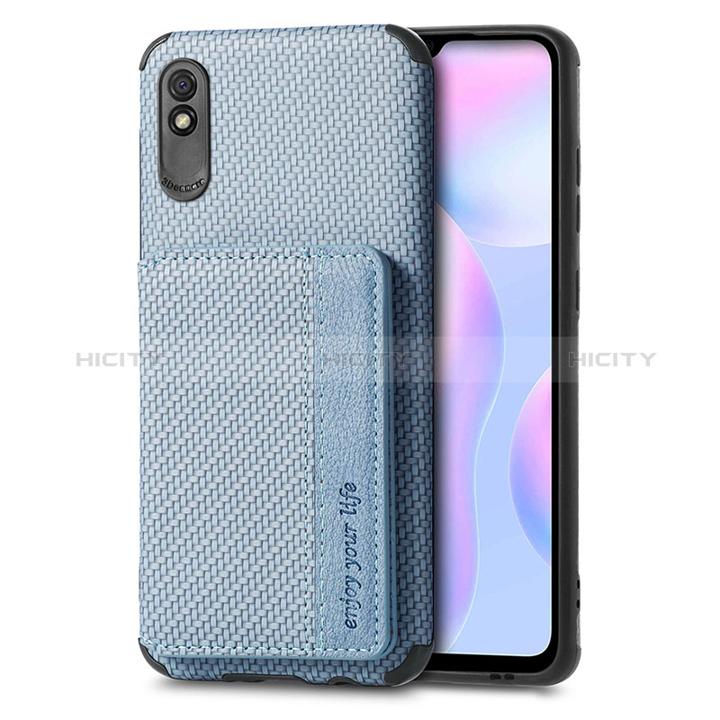 Custodia Silicone Ultra Sottile Morbida Cover con Magnetico S02D per Xiaomi Redmi 9A