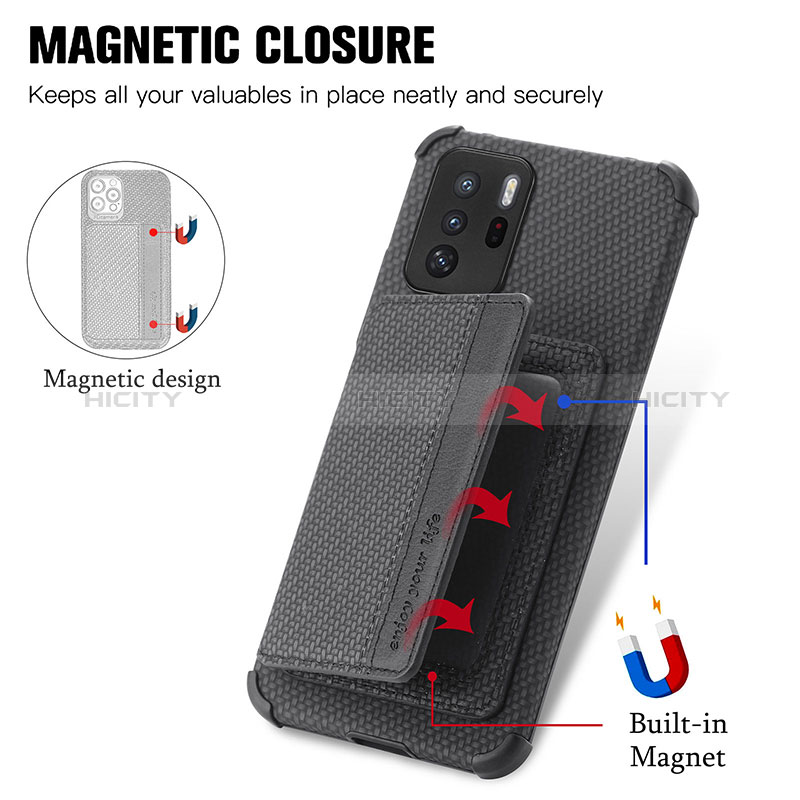 Custodia Silicone Ultra Sottile Morbida Cover con Magnetico S02D per Xiaomi Redmi Note 10 Pro 5G