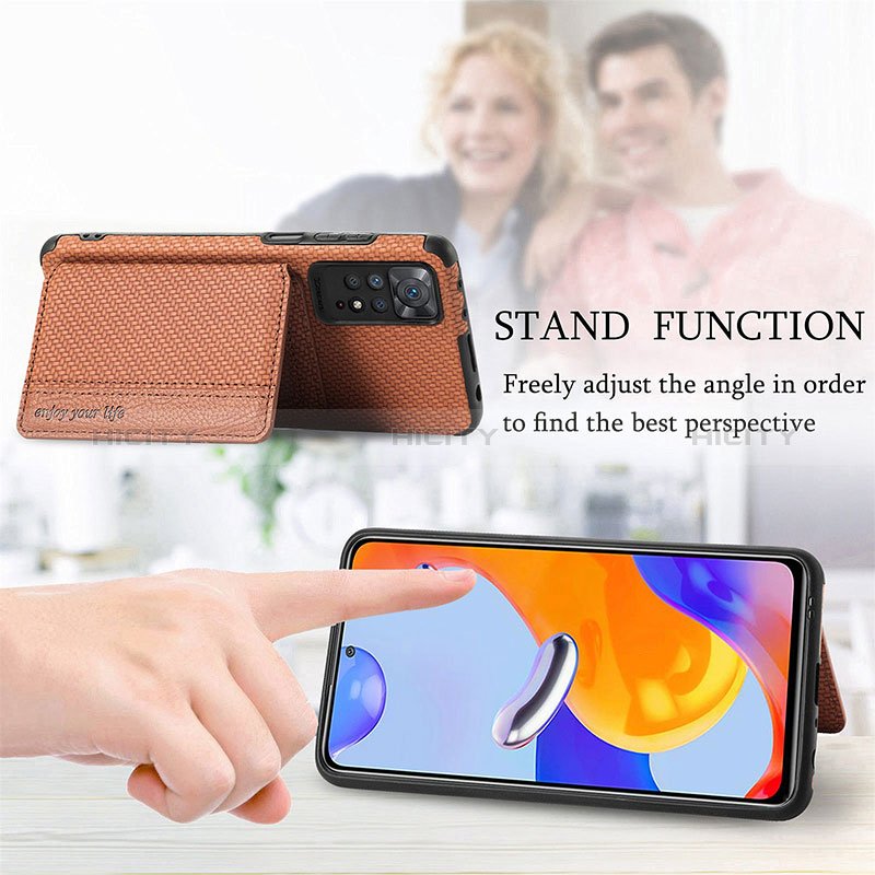 Custodia Silicone Ultra Sottile Morbida Cover con Magnetico S02D per Xiaomi Redmi Note 11 Pro 4G