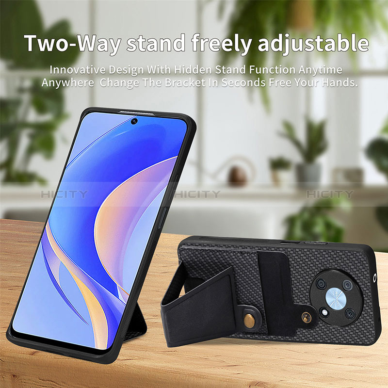 Custodia Silicone Ultra Sottile Morbida Cover con Magnetico S03D per Huawei Enjoy 50 Pro