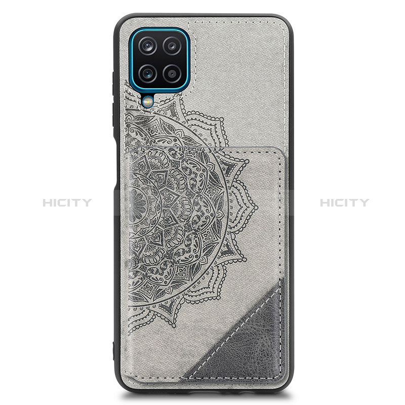 Custodia Silicone Ultra Sottile Morbida Cover con Magnetico S03D per Samsung Galaxy A12 5G Grigio