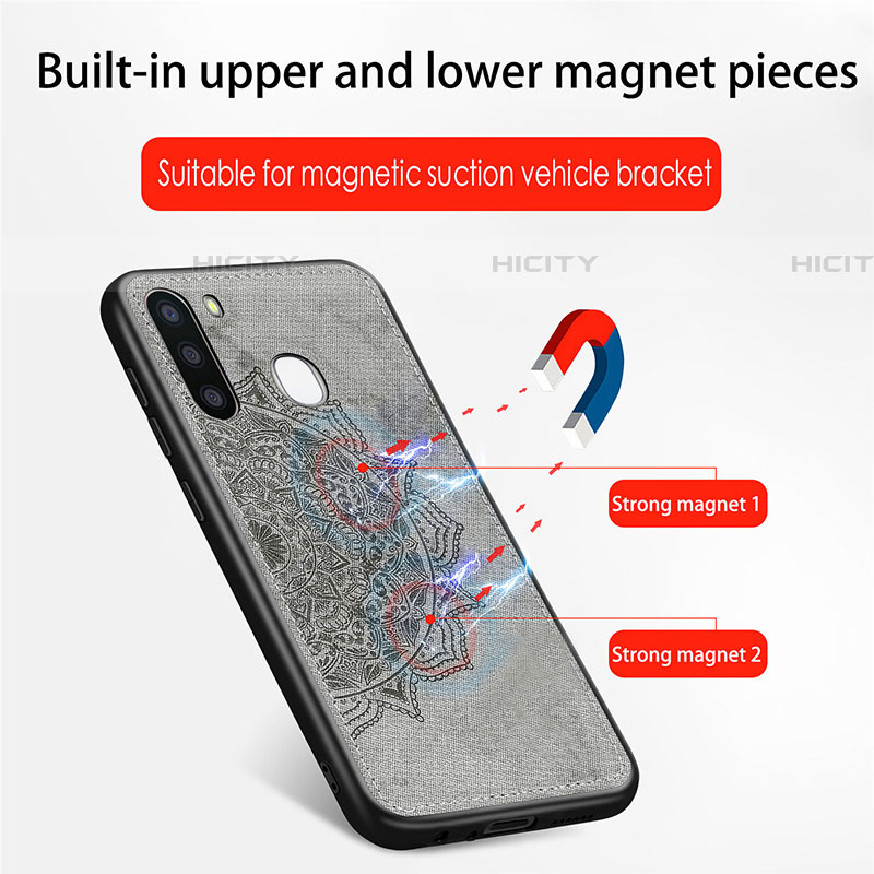 Custodia Silicone Ultra Sottile Morbida Cover con Magnetico S03D per Samsung Galaxy A21 European