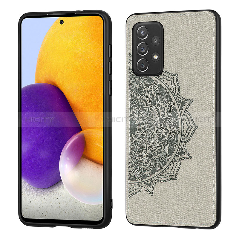 Custodia Silicone Ultra Sottile Morbida Cover con Magnetico S03D per Samsung Galaxy A52s 5G Grigio