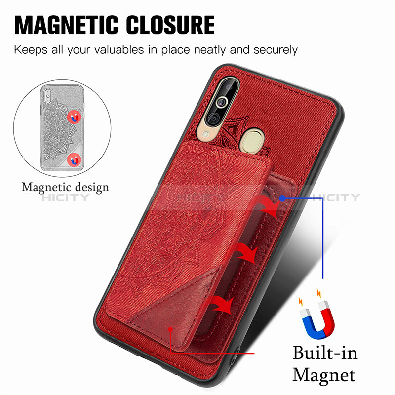 Custodia Silicone Ultra Sottile Morbida Cover con Magnetico S03D per Samsung Galaxy A60