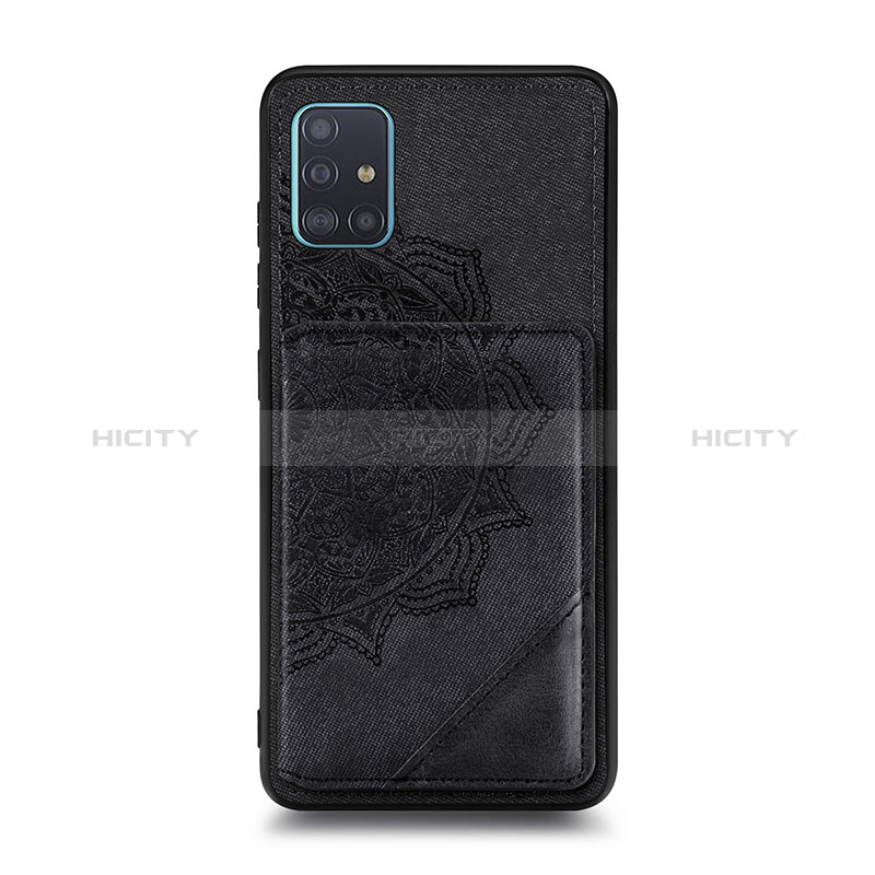 Custodia Silicone Ultra Sottile Morbida Cover con Magnetico S03D per Samsung Galaxy A71 5G Nero