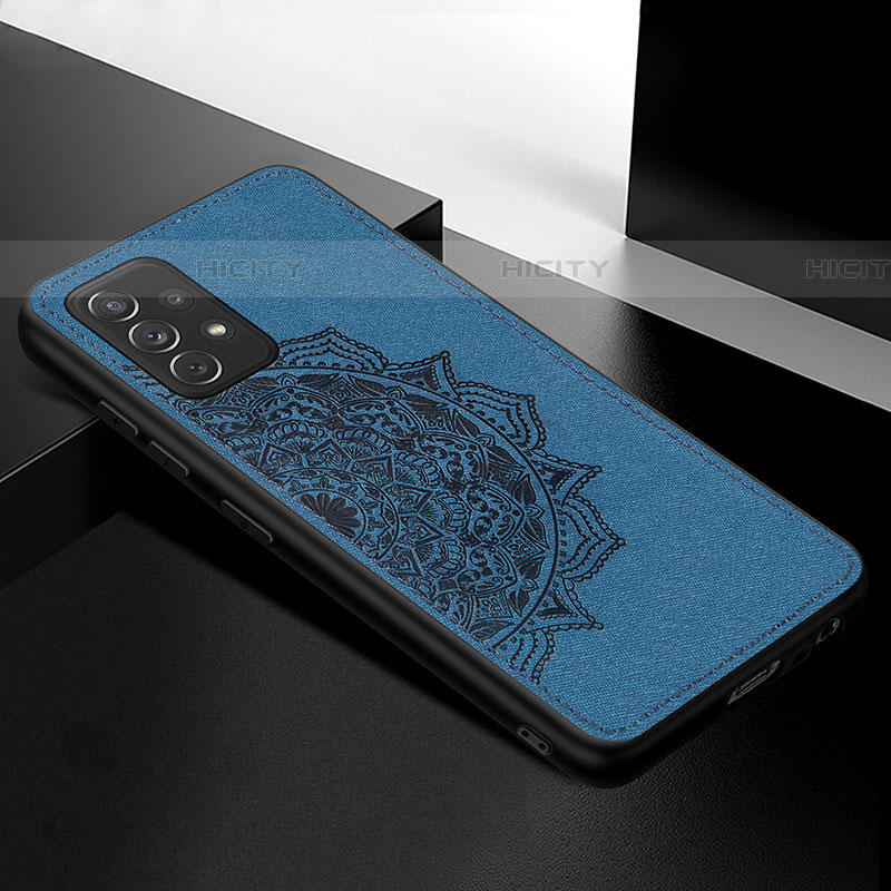 Custodia Silicone Ultra Sottile Morbida Cover con Magnetico S03D per Samsung Galaxy A72 4G Blu