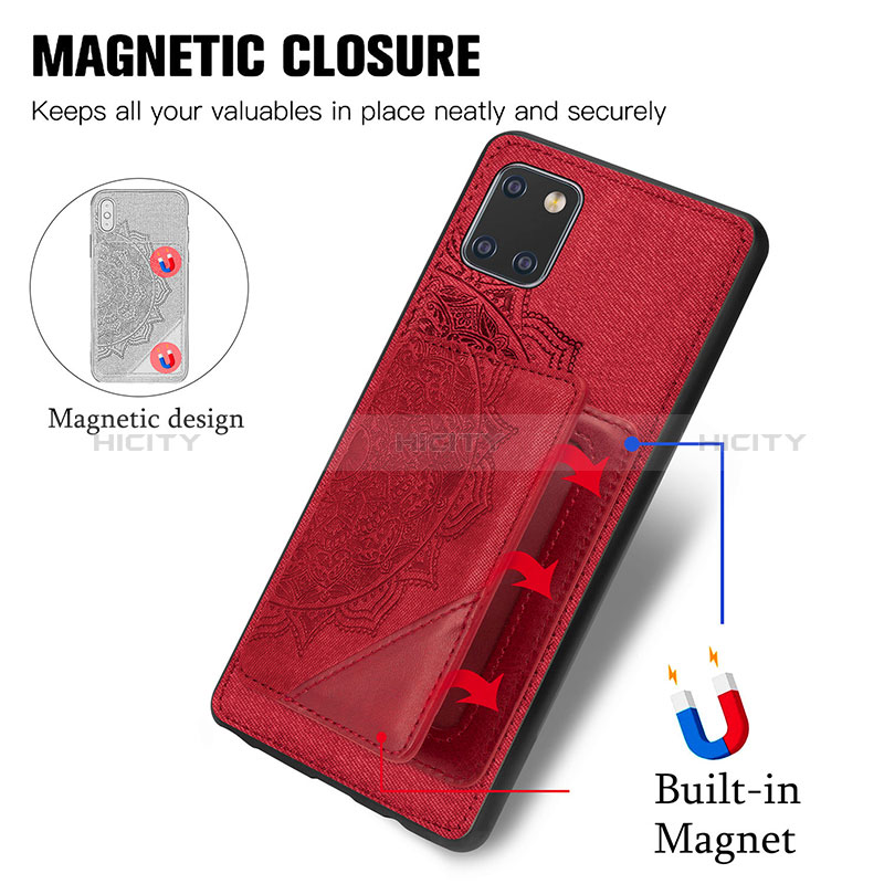 Custodia Silicone Ultra Sottile Morbida Cover con Magnetico S03D per Samsung Galaxy A81