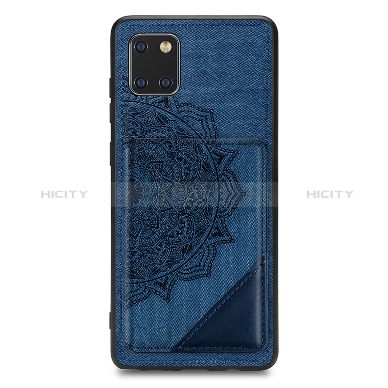 Custodia Silicone Ultra Sottile Morbida Cover con Magnetico S03D per Samsung Galaxy A81 Blu