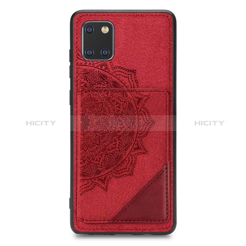 Custodia Silicone Ultra Sottile Morbida Cover con Magnetico S03D per Samsung Galaxy A81 Rosso