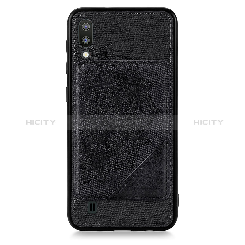 Custodia Silicone Ultra Sottile Morbida Cover con Magnetico S03D per Samsung Galaxy M10 Nero