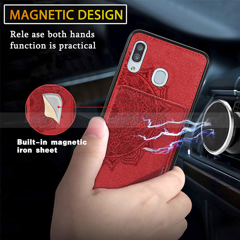 Custodia Silicone Ultra Sottile Morbida Cover con Magnetico S03D per Samsung Galaxy M10S