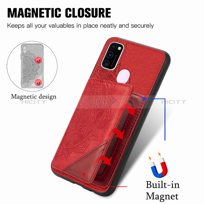 Custodia Silicone Ultra Sottile Morbida Cover con Magnetico S03D per Samsung Galaxy M21