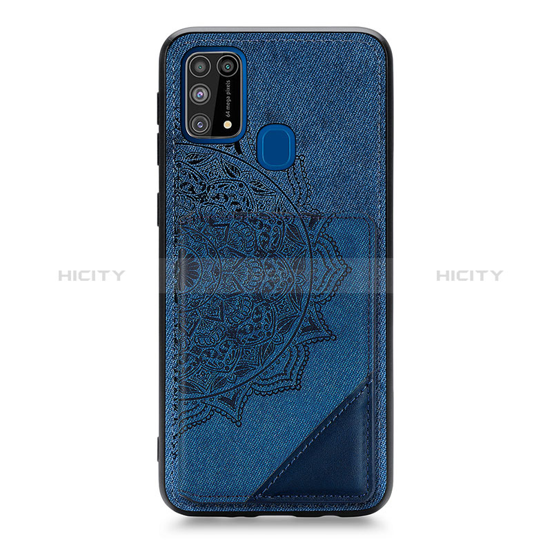 Custodia Silicone Ultra Sottile Morbida Cover con Magnetico S03D per Samsung Galaxy M31 Blu