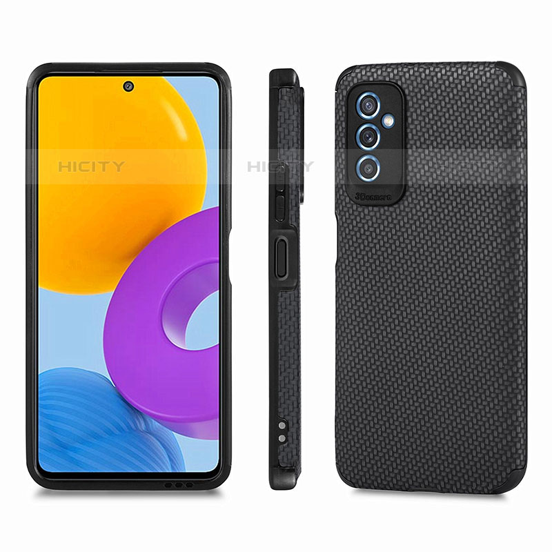 Custodia Silicone Ultra Sottile Morbida Cover con Magnetico S03D per Samsung Galaxy M52 5G Nero