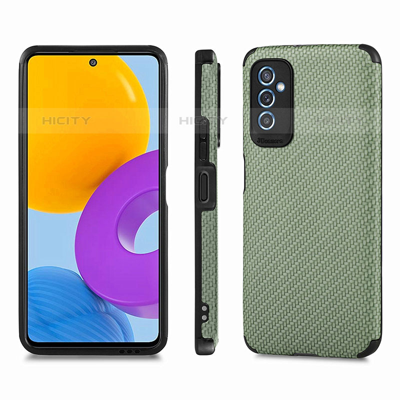 Custodia Silicone Ultra Sottile Morbida Cover con Magnetico S03D per Samsung Galaxy M52 5G Verde