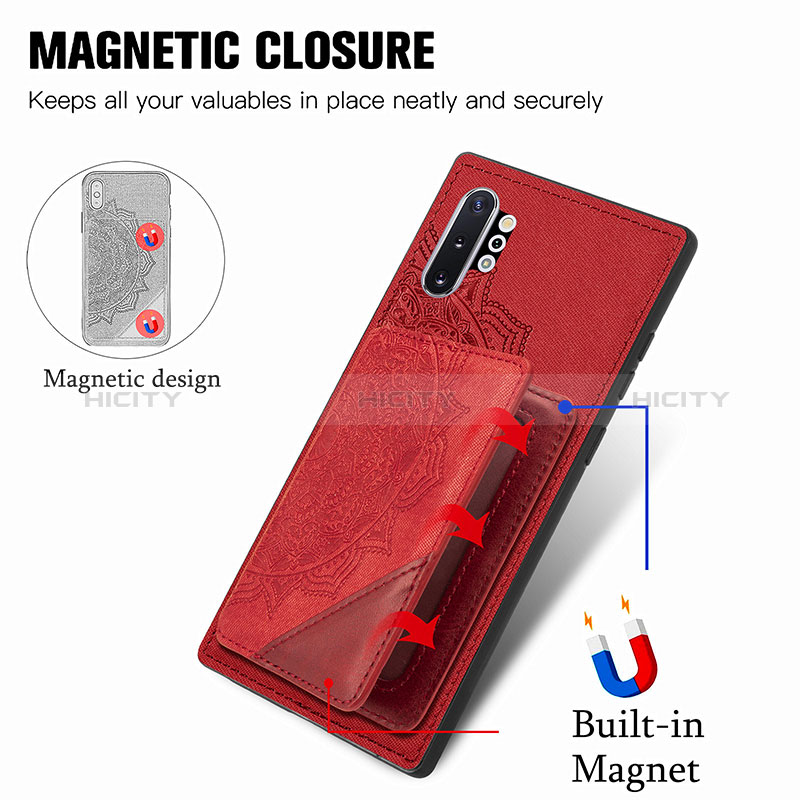 Custodia Silicone Ultra Sottile Morbida Cover con Magnetico S03D per Samsung Galaxy Note 10 Plus 5G