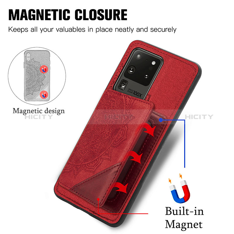 Custodia Silicone Ultra Sottile Morbida Cover con Magnetico S03D per Samsung Galaxy S20 Ultra