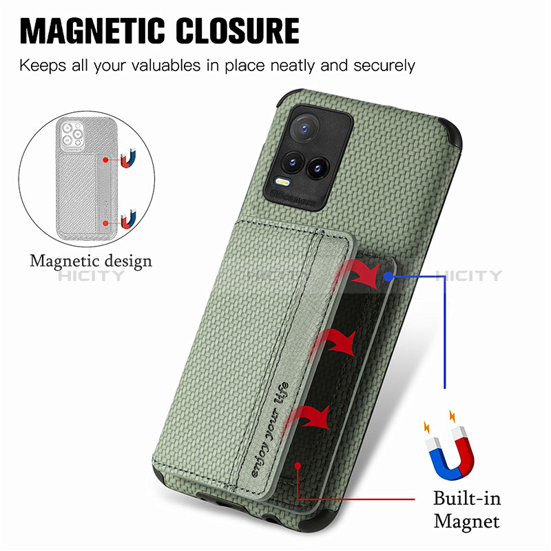 Custodia Silicone Ultra Sottile Morbida Cover con Magnetico S03D per Vivo Y21