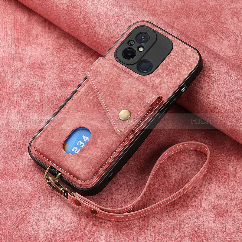 Custodia Silicone Ultra Sottile Morbida Cover con Magnetico S03D per Xiaomi Poco C55 Oro Rosa