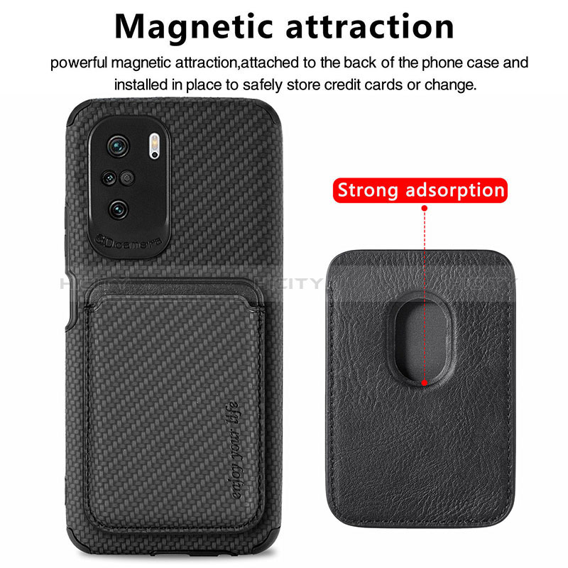 Custodia Silicone Ultra Sottile Morbida Cover con Magnetico S03D per Xiaomi Poco F3 5G