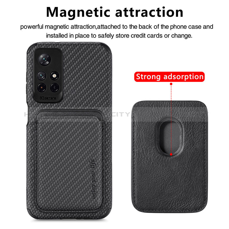 Custodia Silicone Ultra Sottile Morbida Cover con Magnetico S03D per Xiaomi Poco M4 Pro 5G