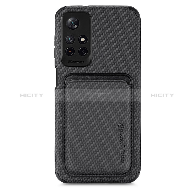 Custodia Silicone Ultra Sottile Morbida Cover con Magnetico S03D per Xiaomi Poco M4 Pro 5G Nero