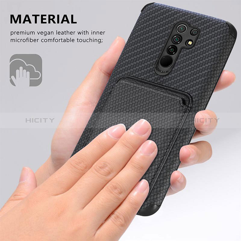 Custodia Silicone Ultra Sottile Morbida Cover con Magnetico S03D per Xiaomi Redmi 9 Prime India