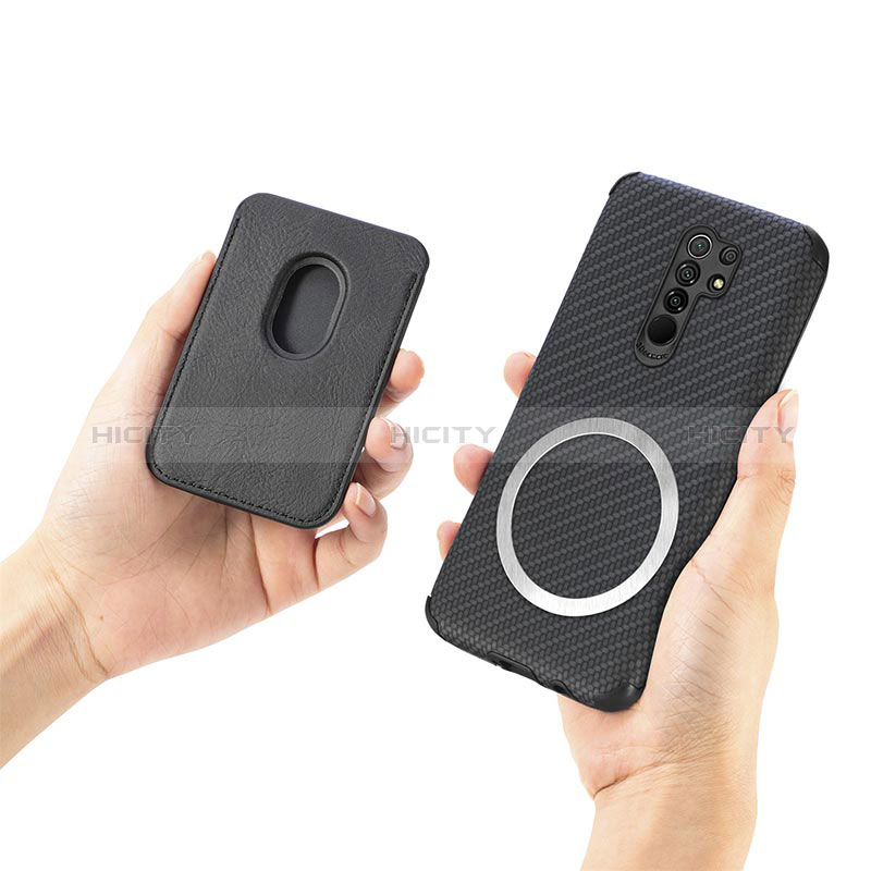 Custodia Silicone Ultra Sottile Morbida Cover con Magnetico S03D per Xiaomi Redmi 9 Prime India