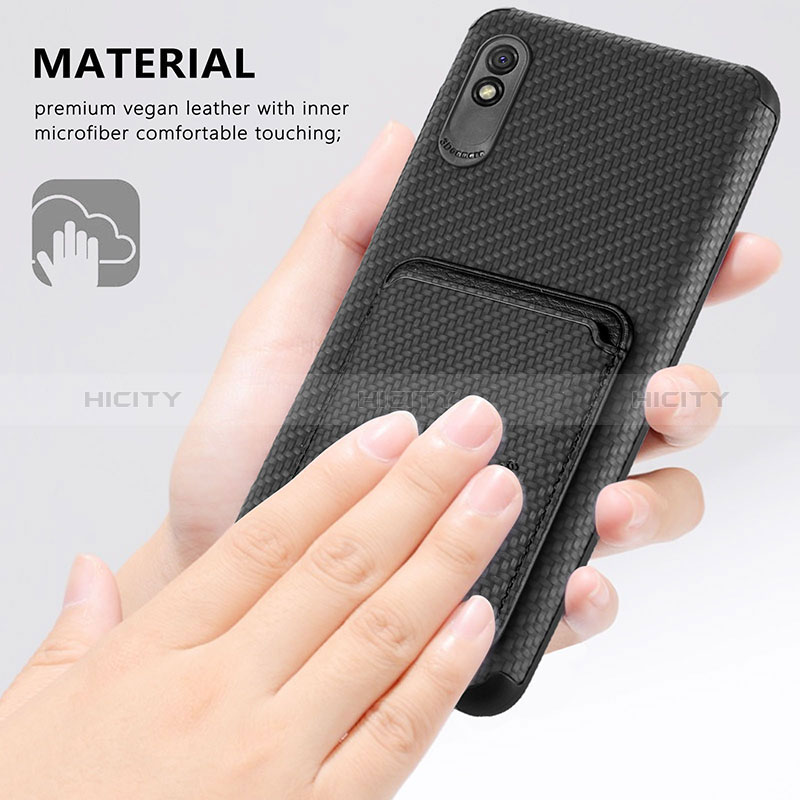 Custodia Silicone Ultra Sottile Morbida Cover con Magnetico S03D per Xiaomi Redmi 9i