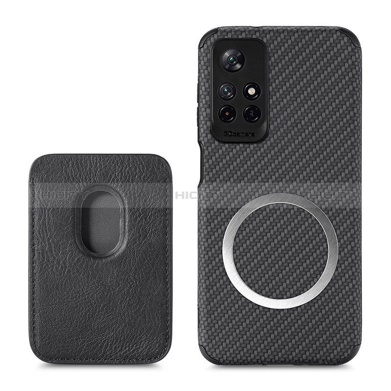 Custodia Silicone Ultra Sottile Morbida Cover con Magnetico S03D per Xiaomi Redmi Note 11 5G