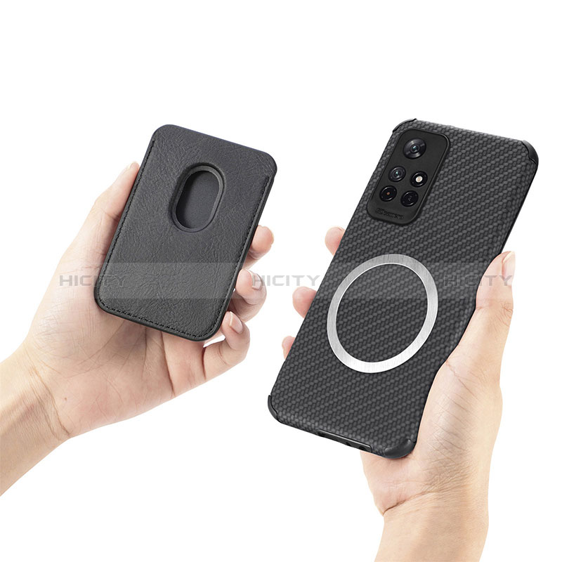 Custodia Silicone Ultra Sottile Morbida Cover con Magnetico S03D per Xiaomi Redmi Note 11 5G