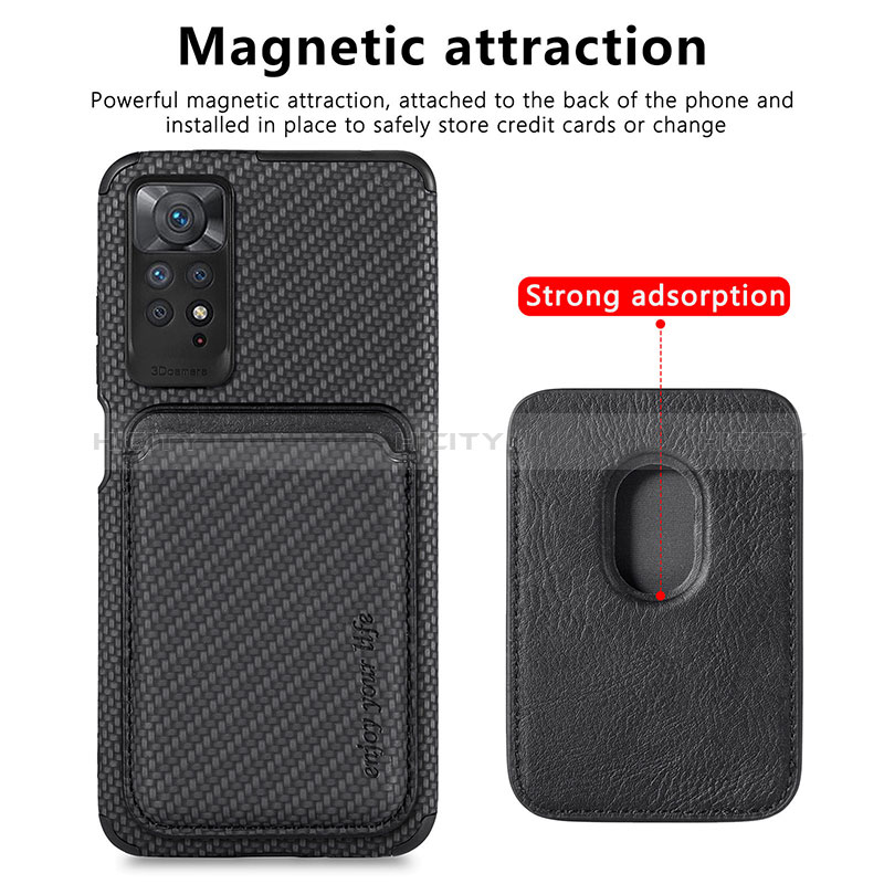 Custodia Silicone Ultra Sottile Morbida Cover con Magnetico S03D per Xiaomi Redmi Note 11 Pro 4G