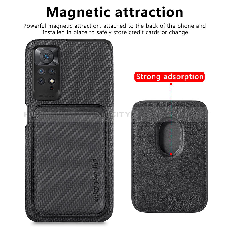 Custodia Silicone Ultra Sottile Morbida Cover con Magnetico S03D per Xiaomi Redmi Note 11 Pro 5G