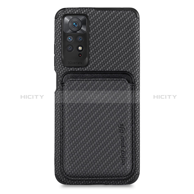 Custodia Silicone Ultra Sottile Morbida Cover con Magnetico S03D per Xiaomi Redmi Note 12 Pro 4G Nero