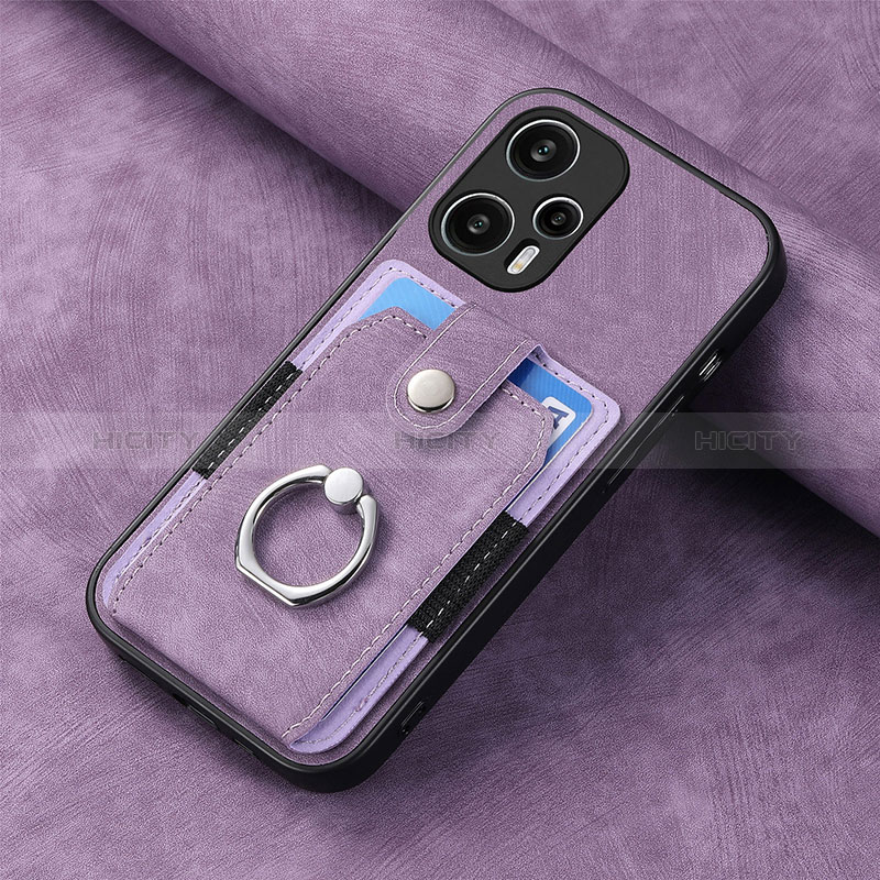 Custodia Silicone Ultra Sottile Morbida Cover con Magnetico S03D per Xiaomi Redmi Note 12 Turbo 5G Viola