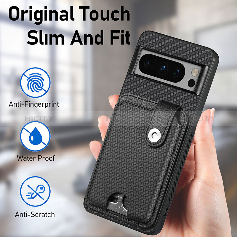 Custodia Silicone Ultra Sottile Morbida Cover con Magnetico S04D per Google Pixel 8 Pro 5G