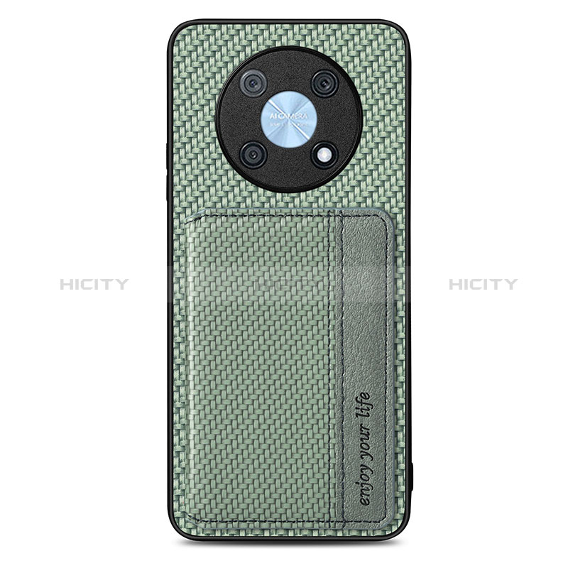 Custodia Silicone Ultra Sottile Morbida Cover con Magnetico S04D per Huawei Enjoy 50 Pro Verde