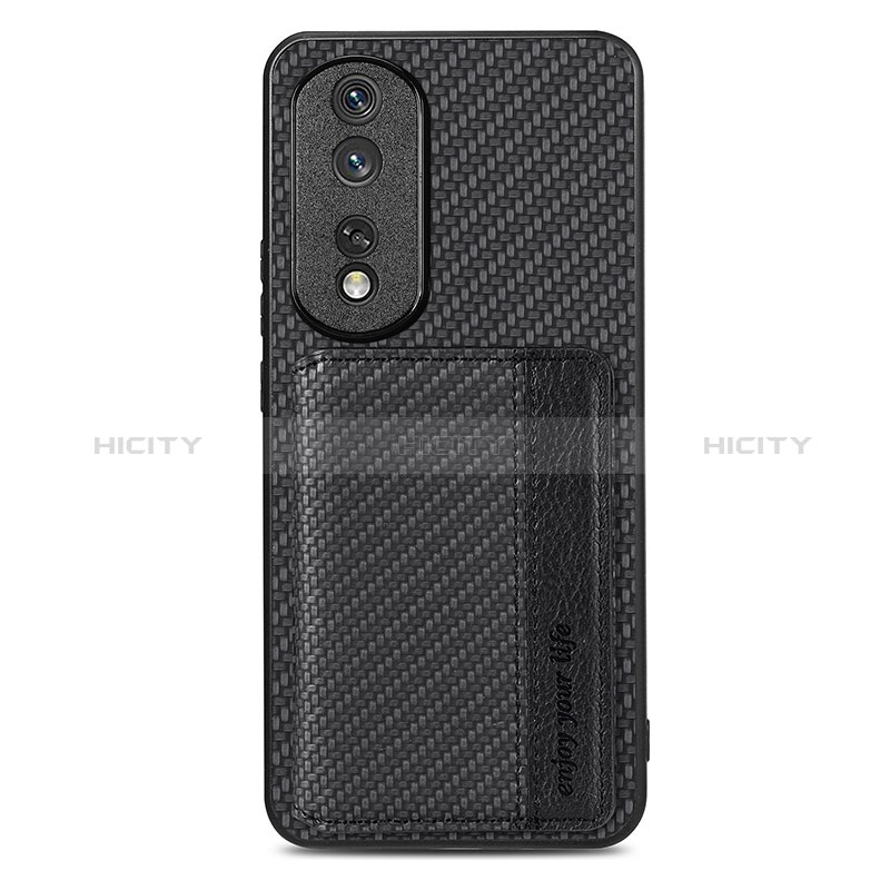 Custodia Silicone Ultra Sottile Morbida Cover con Magnetico S04D per Huawei Honor 80 Pro 5G