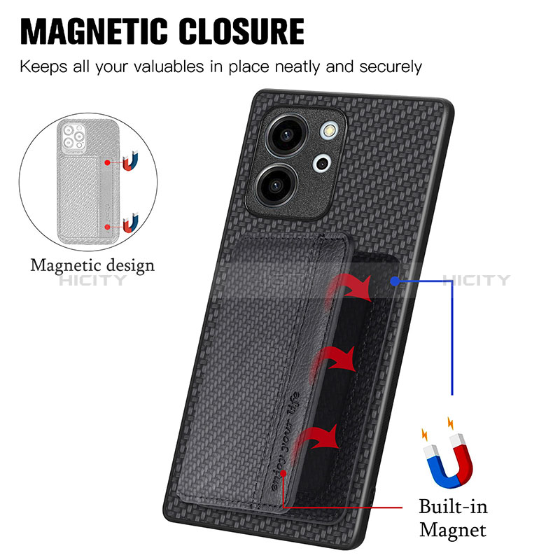 Custodia Silicone Ultra Sottile Morbida Cover con Magnetico S04D per Huawei Honor 80 SE 5G